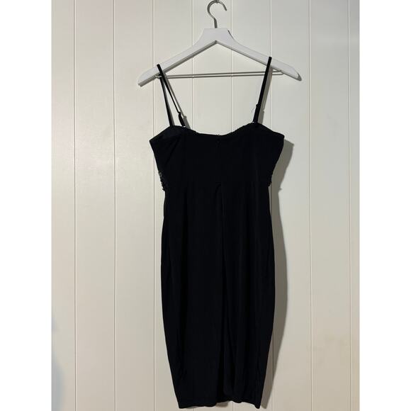 Roulette Cocktail Black Dress Embellished Beaded Waist Size 4 - Picture 2 of 8